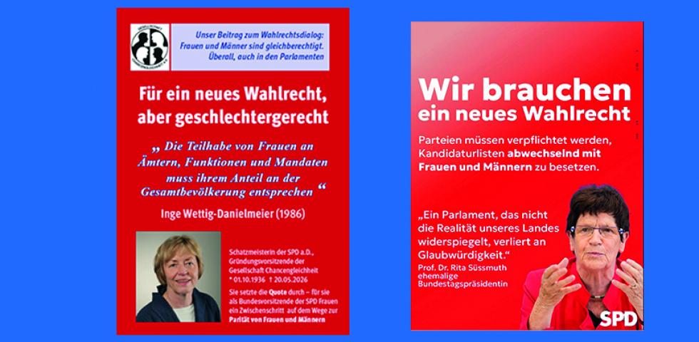 Plakat Gesellschaft Chacengleichheit (Wettig-Danielmeier) | SPD (S&uuml;ssmuth)