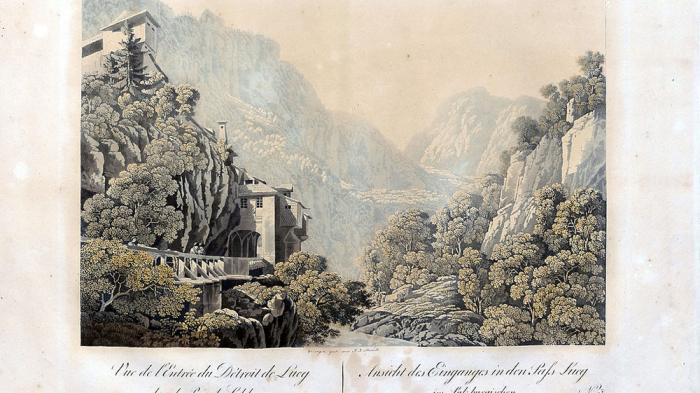 J.J. Strüdt: Ansichten aus Salzburg, NS-Raubgut, an österr. Benediktinerabtei restituiert. - Bild: Wikimedia