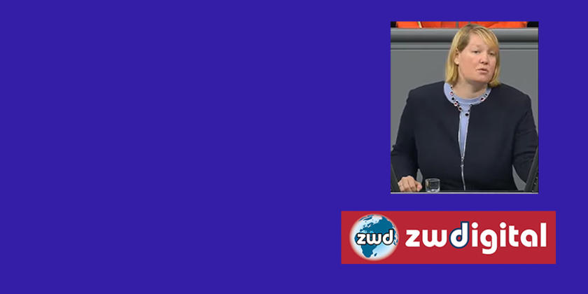 Bild: Wiebke Esdar am 26. Januar im Bundestagsplenum (Livestream BTG)